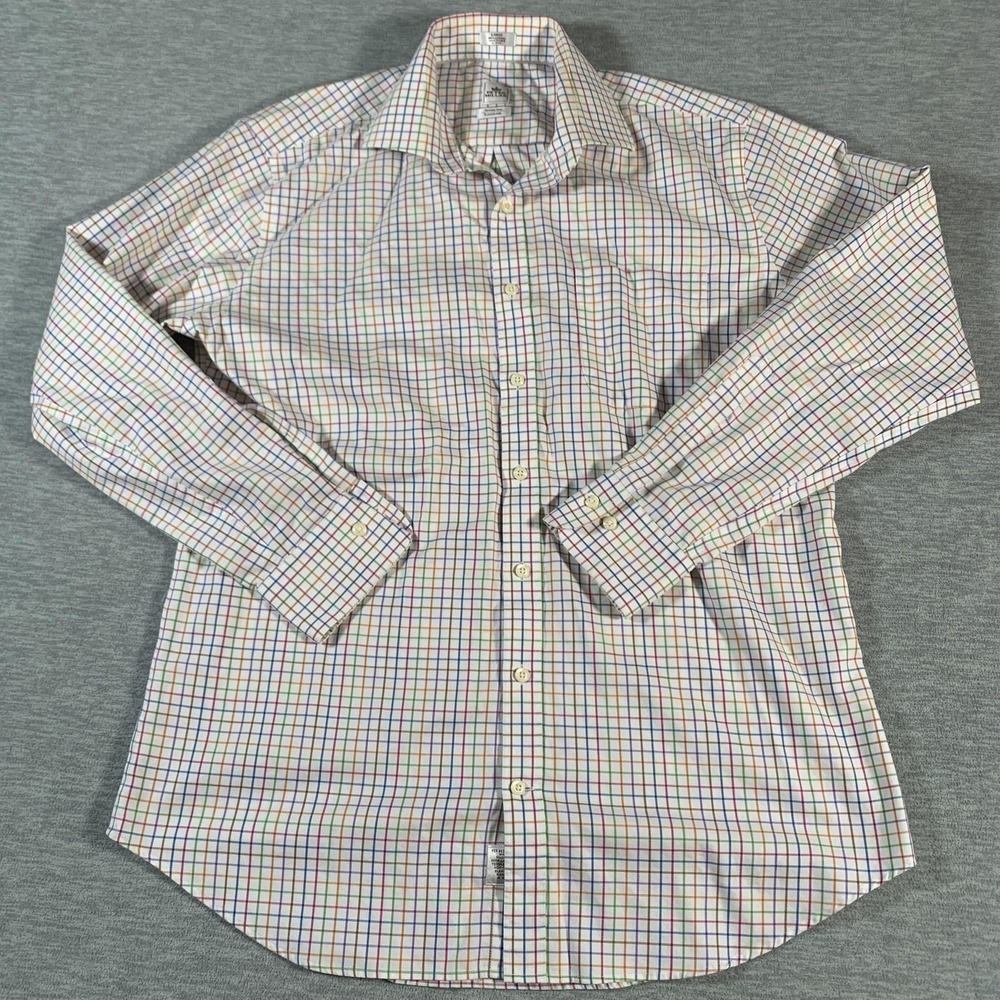 Peter Millar Shirt Mens Large Multicolor Plaid Button‎ Down Nanoluxe Easycare